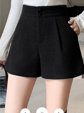 Commense High-Waist Black Tailored Shorts
